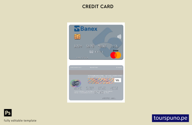 lista para imprimir plantilla mastercard Perú Banco Banex